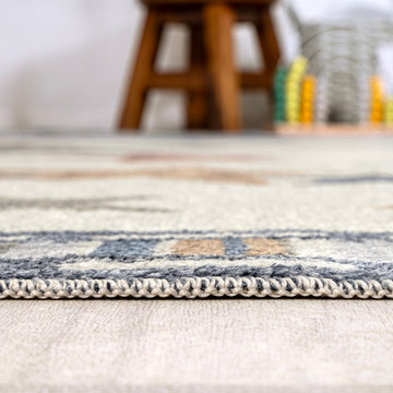 Star Gazer Geometric Machine-washable Area Rug